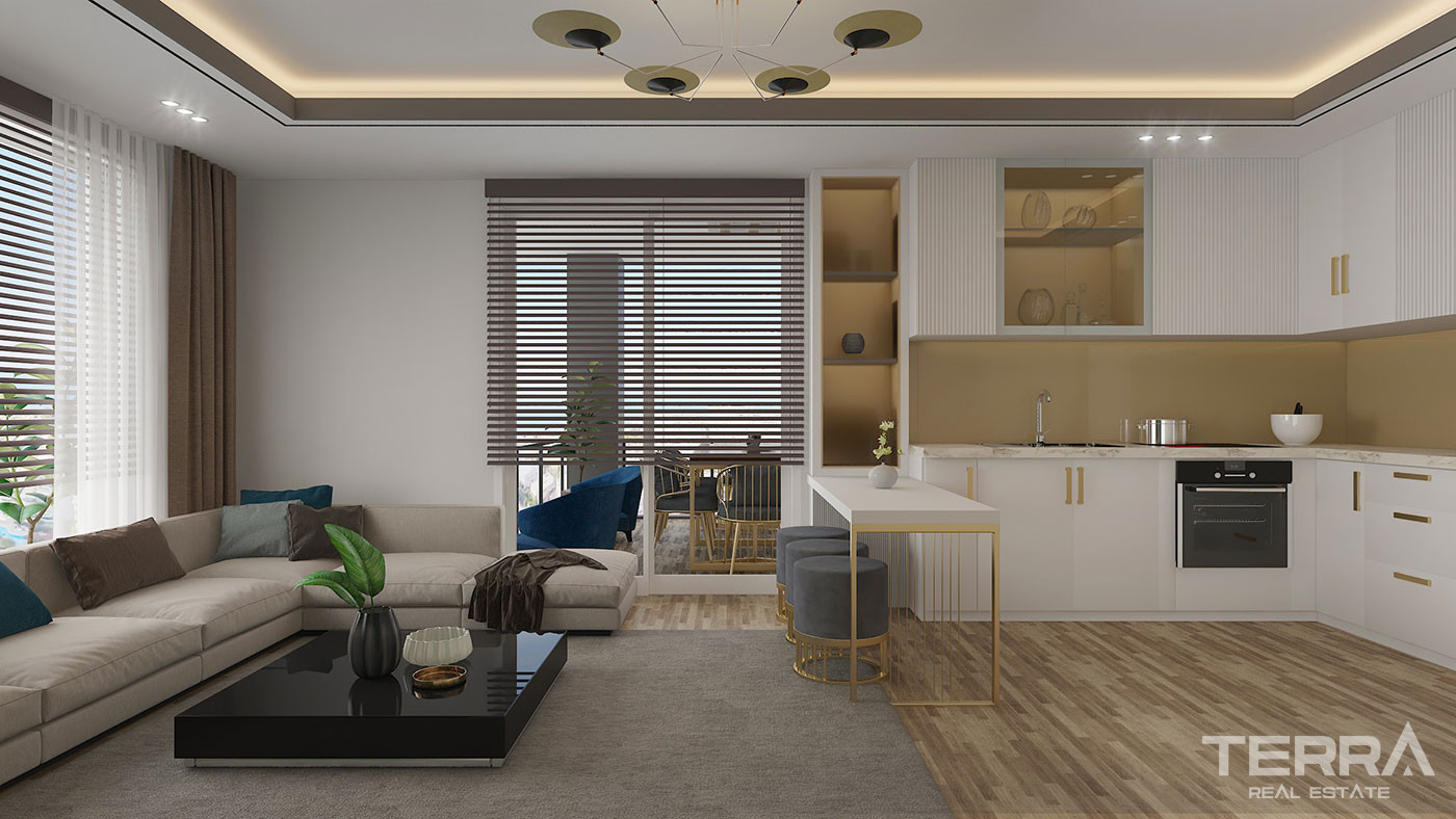 Elegant Living from Luxury Apartments with Sea View in Mersin Erdemli - 76397