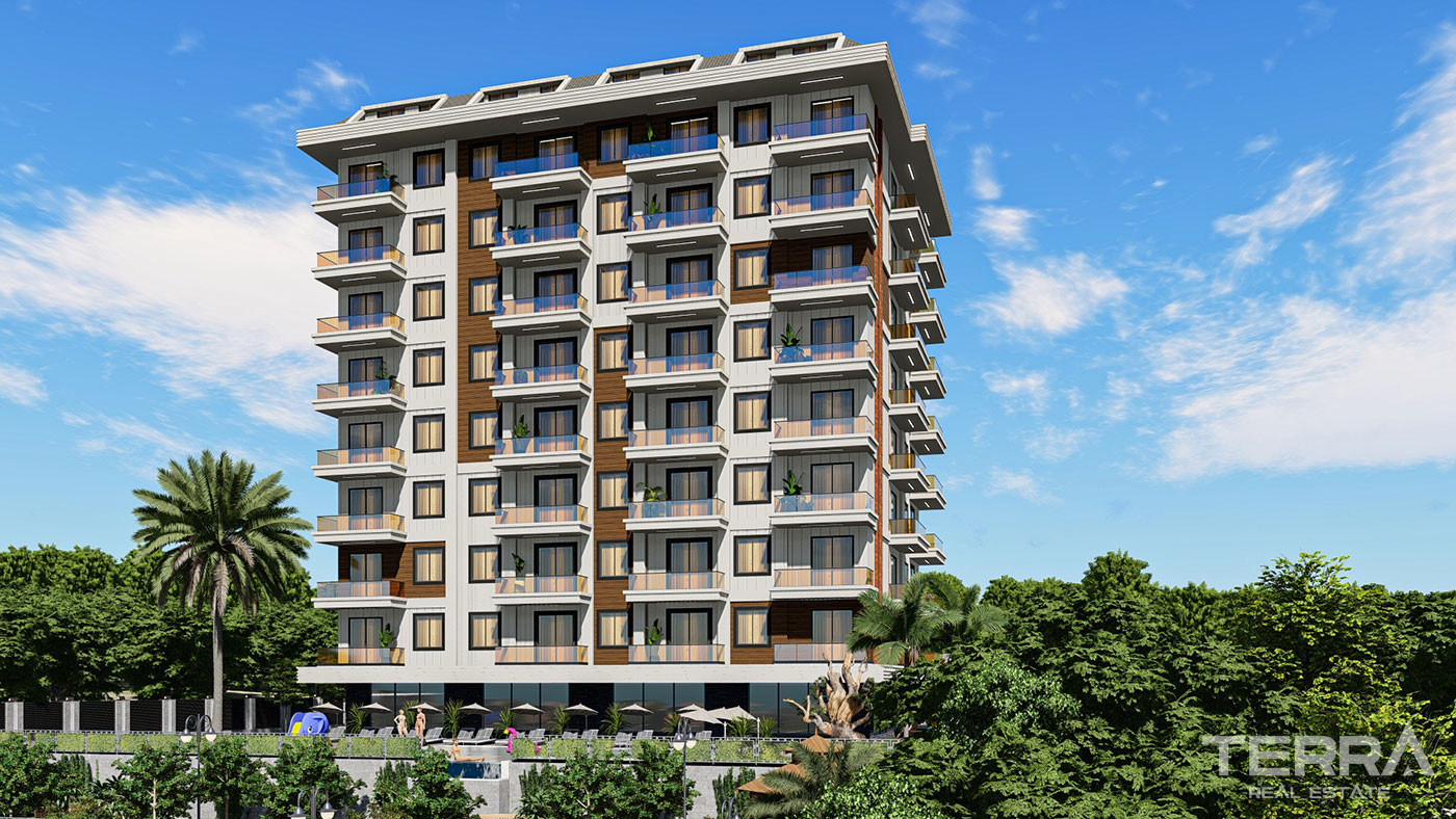 Alanya'da Kaliteli Malzemlerle Donatılmış Keyifli Yaşam Sunan Daireler - 76527