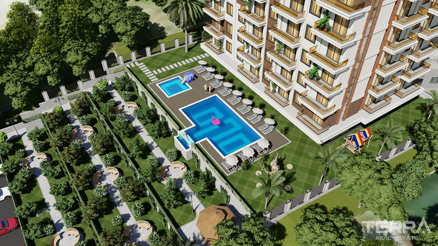 Alanya'da Kaliteli Malzemlerle Donatılmış Keyifli Yaşam Sunan Daireler - 76529