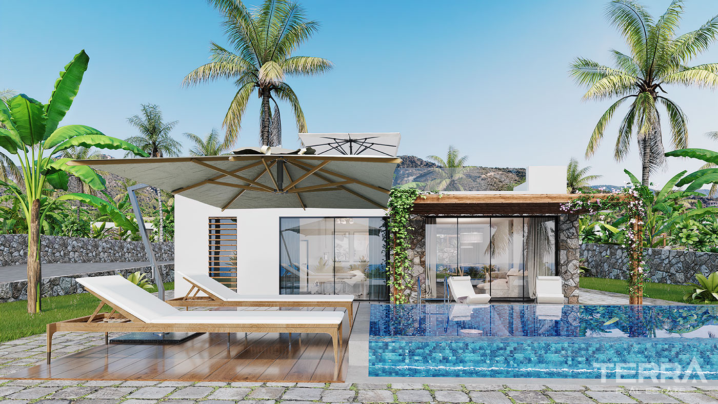 Villas avec vue sur la mer à vendre à Famagouste, Chypre du Nord - 76870