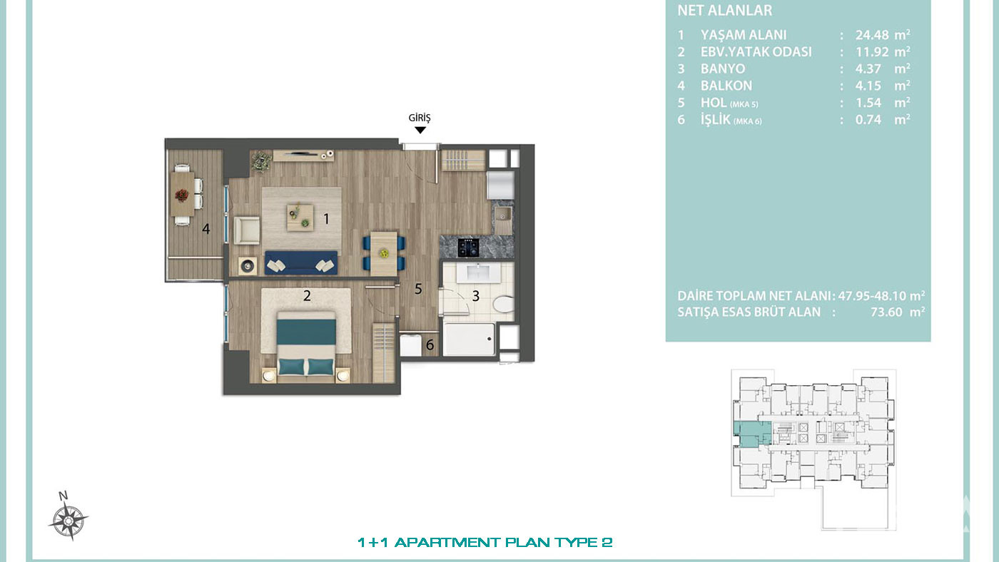 Investment Potential from Istanbul Apartments with Convenient Location - 76710