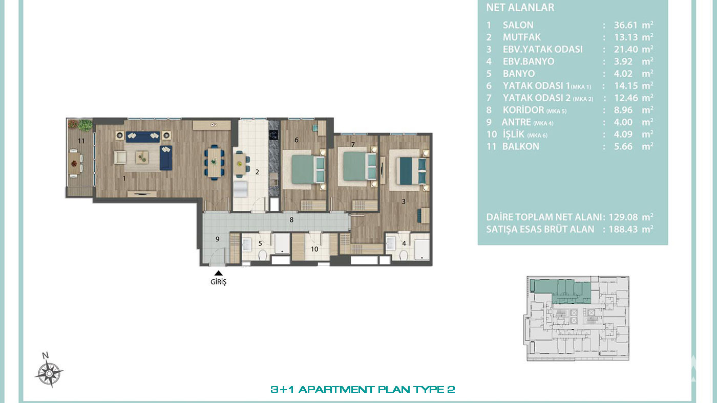 Investment Potential from Istanbul Apartments with Convenient Location - 76715