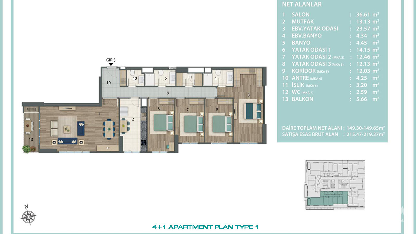 Investment Potential from Istanbul Apartments with Convenient Location - 76720