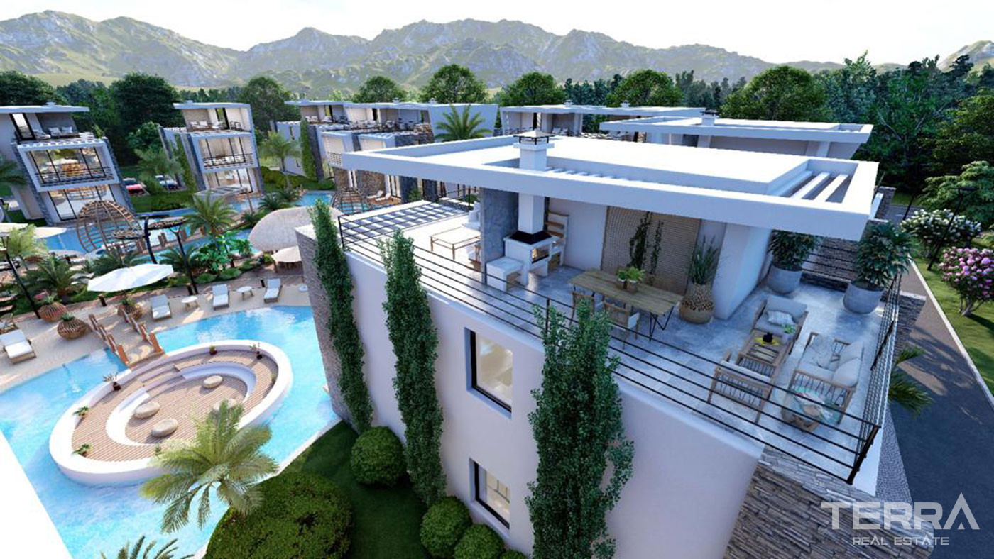 Kıbrıs'ta Sosyal Tesislere Yakın Modern Tasarımlı Lüks Villalar - 76928