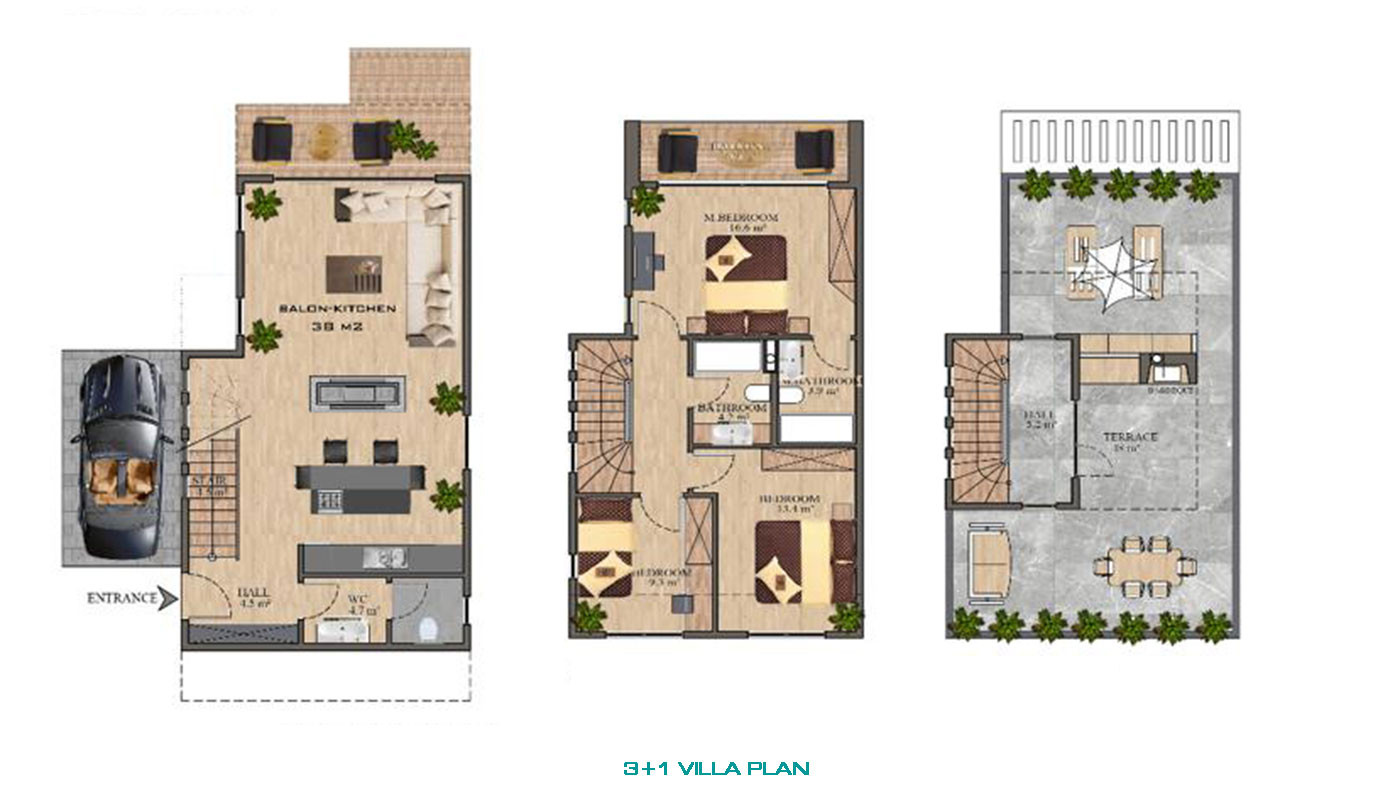 Kıbrıs'ta Sosyal Tesislere Yakın Modern Tasarımlı Lüks Villalar - 76939