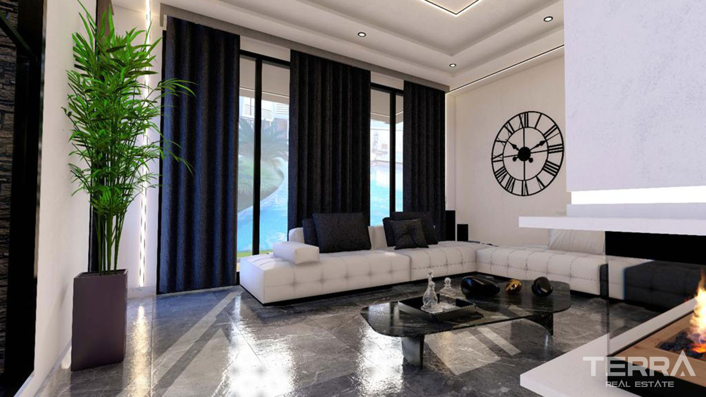 Kıbrıs'ta Sosyal Tesislere Yakın Modern Tasarımlı Lüks Villalar - 76943
