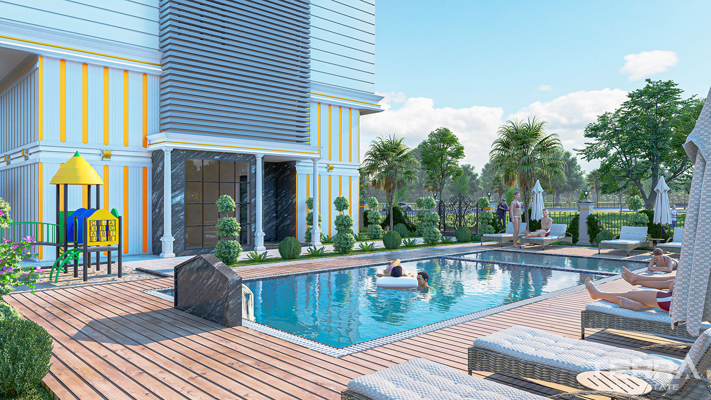 Alanya'da Lüks Dairelerde Antik Roma Atmosferini Hissedin - 77026