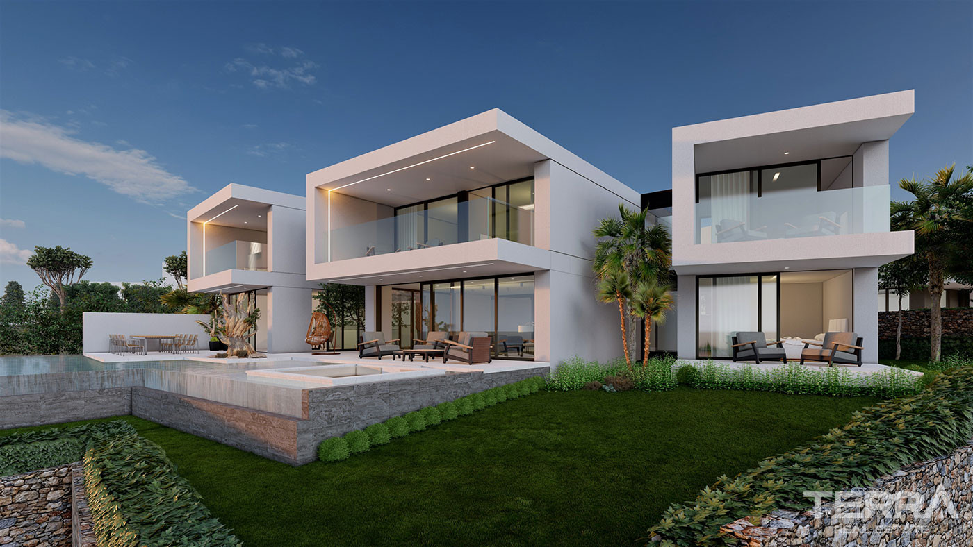 Villas en bord de mer à vendre à Çatalköy, Kyrenia, Chypre du Nord - 77273