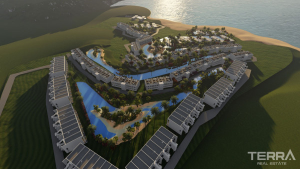 Apartamenty z widokiem na morze na Cyprze w Kyrenii blisko plaży