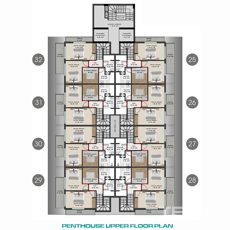 High Investment Potential Flats in a Boutique Complex in Alanya - 78054