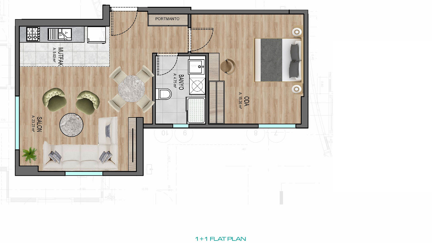 Various Social Amenities from İstanbul Flats with Quality Materials - 78864
