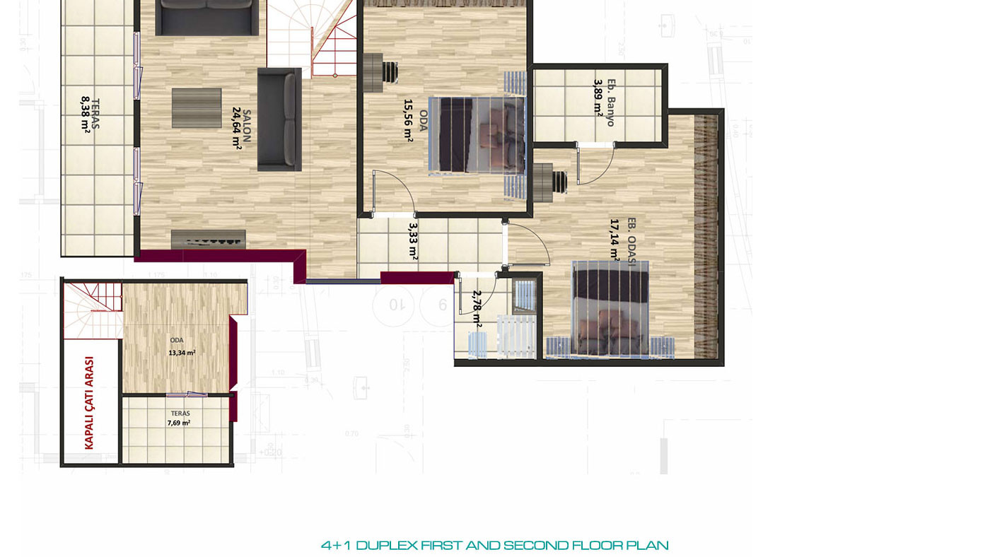 Various Social Amenities from İstanbul Flats with Quality Materials - 78866