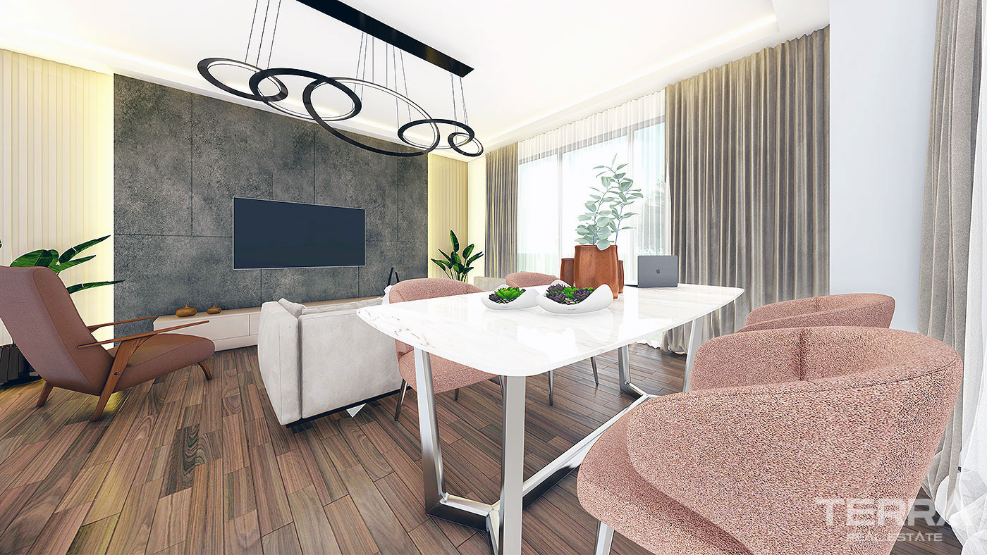 Various Social Amenities from İstanbul Flats with Quality Materials - 78869