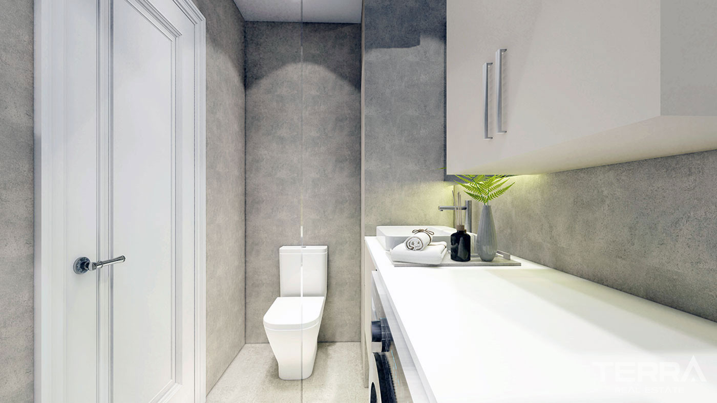 Various Social Amenities from İstanbul Flats with Quality Materials - 78876