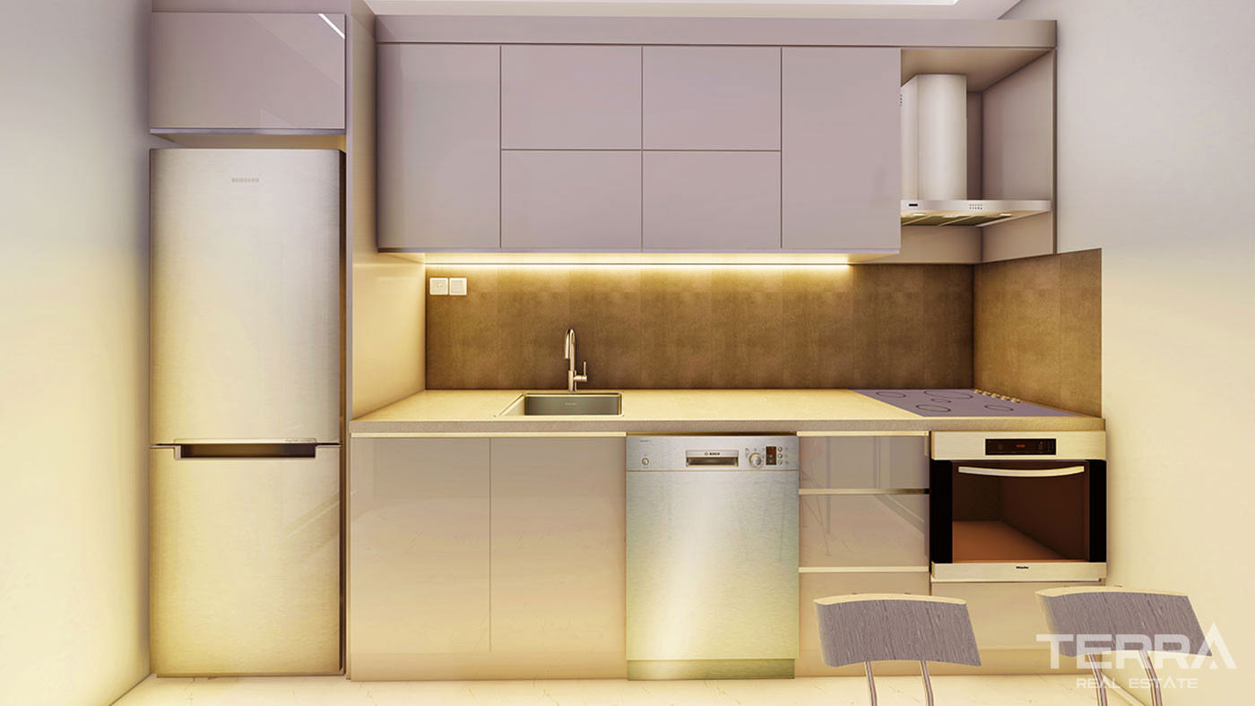 Various Social Amenities from İstanbul Flats with Quality Materials - 78877