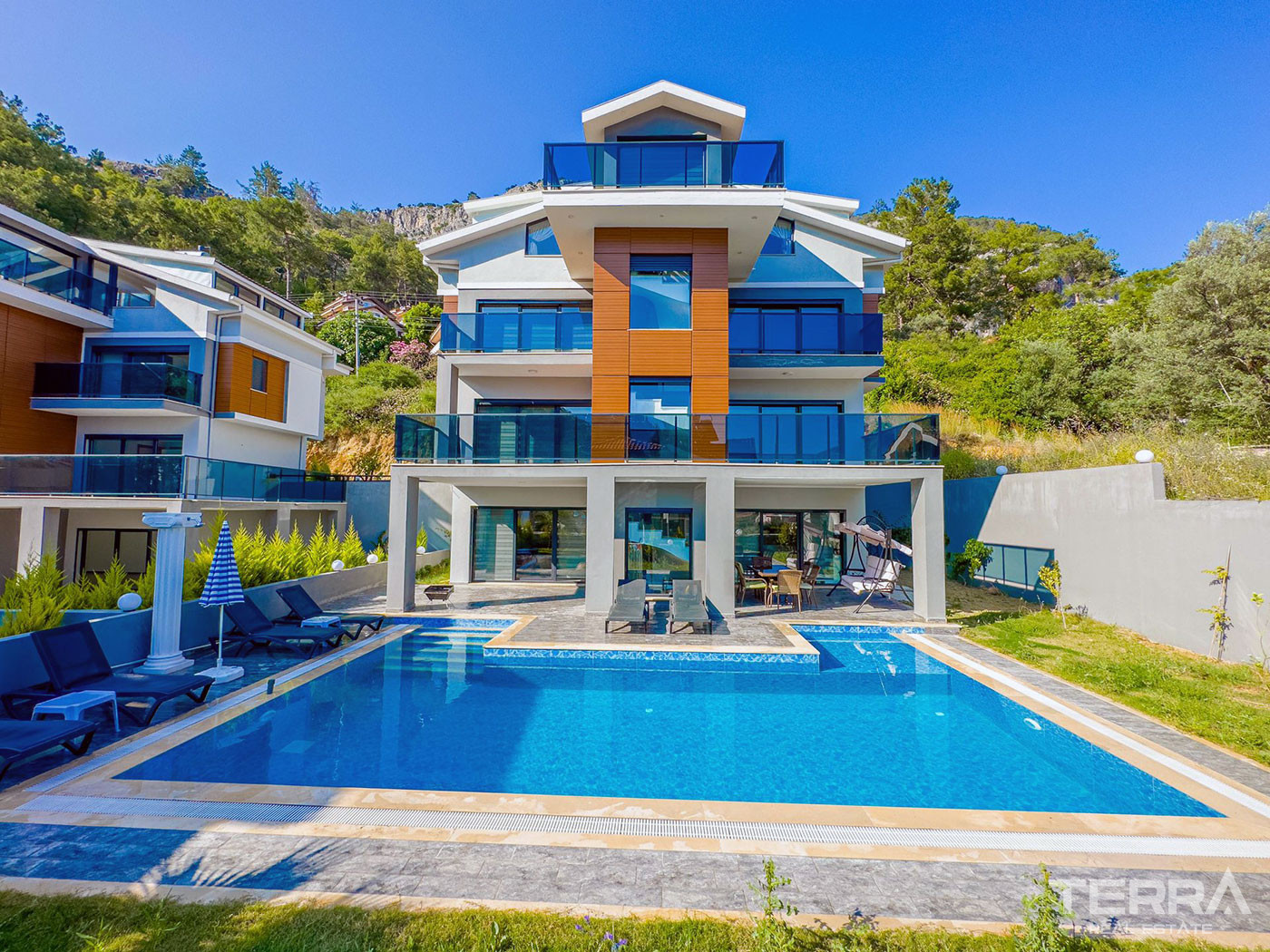 Ruhige Lage der Fethiye-Villa mit geräumigen Wohnräumen - 78156