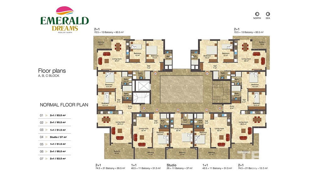 Emerald Dreams – Leiligheter til salgs i Avsallar, Alanya, Tyrkia - 3111