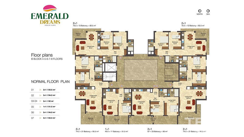 Emerald Dreams – Leiligheter til salgs i Avsallar, Alanya, Tyrkia - 3114