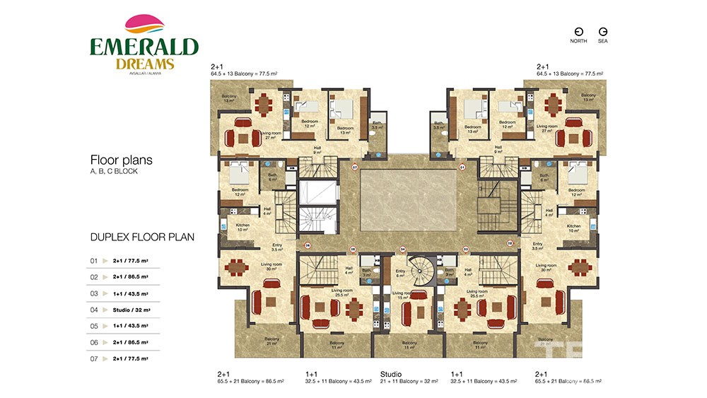 Emerald Dreams – Leiligheter til salgs i Avsallar, Alanya, Tyrkia - 3116