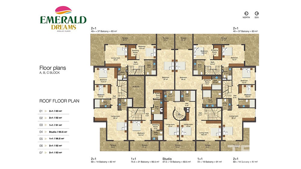 Emerald Dreams – Leiligheter til salgs i Avsallar, Alanya, Tyrkia - 3118