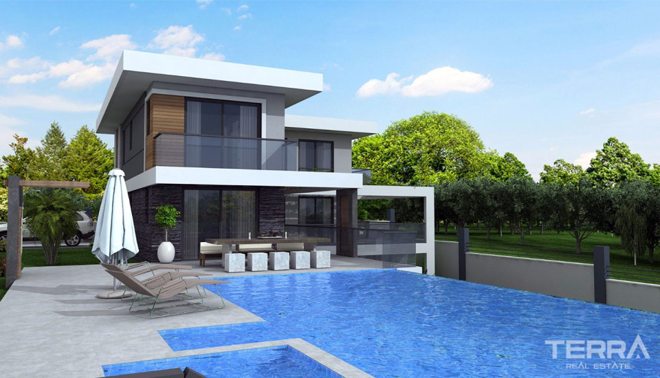 Private Infinity Pool from Villa with Smart Home System in Fethiye