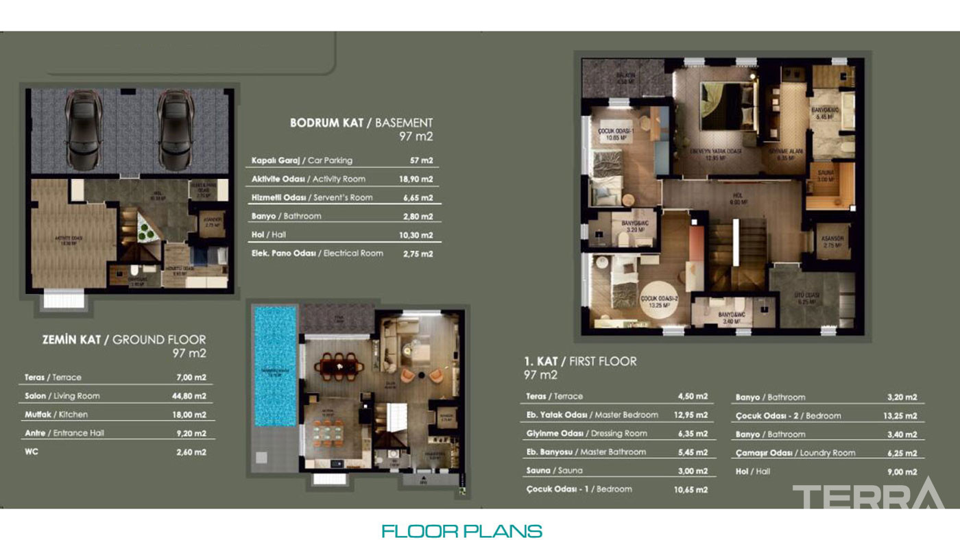 Luxurious Living Villas Suitable for Turkish Citizenship in Antalya - 78818