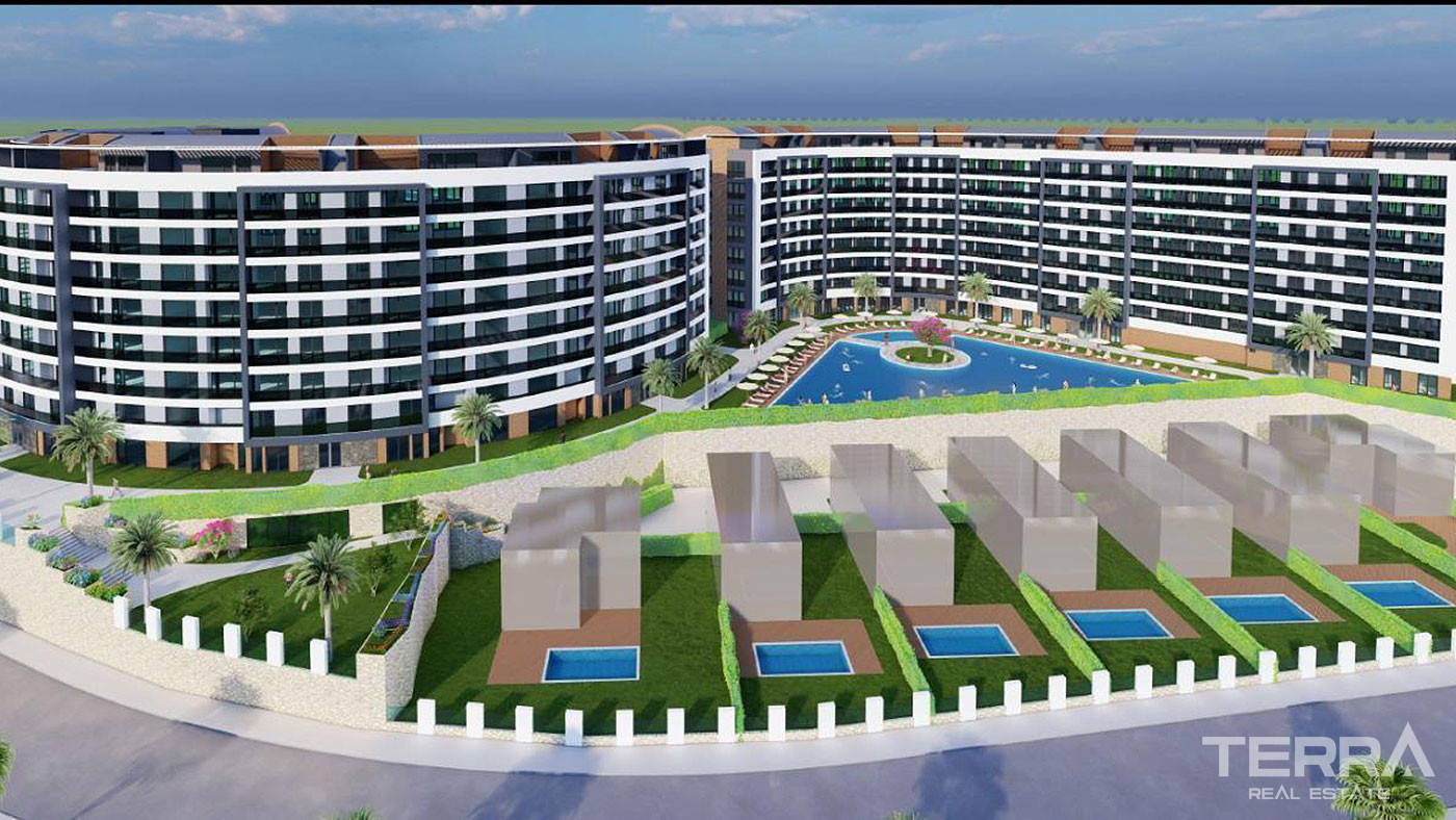 Sea View Apartments with Various Social Amenities in Antalya - 78660