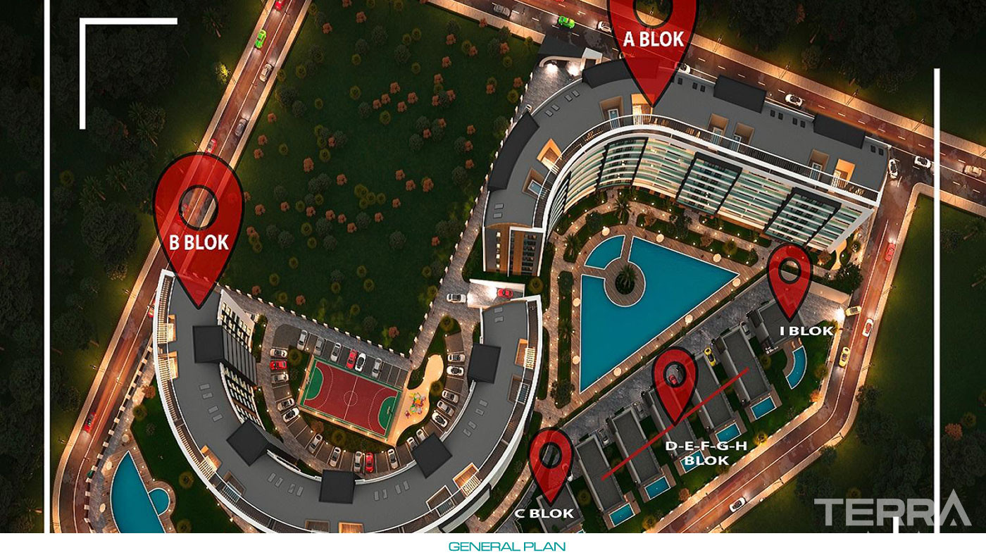Sea View Apartments with Various Social Amenities in Antalya - 78679