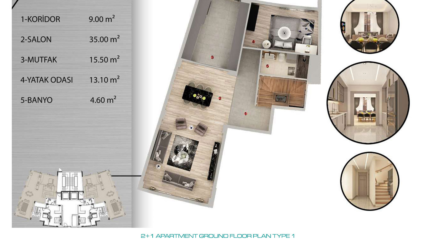 Sea View Apartments with Various Social Amenities in Antalya - 78682