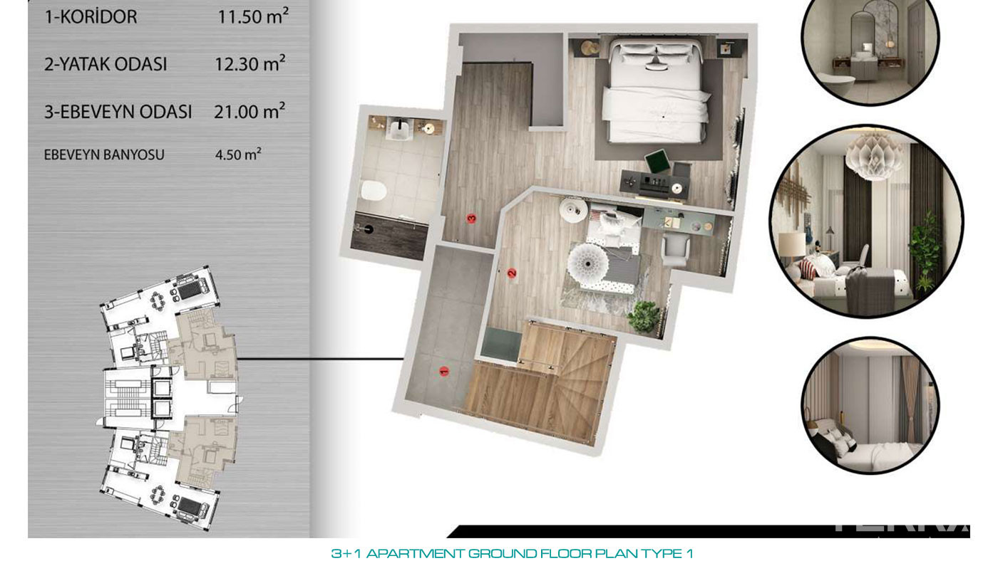 Sea View Apartments with Various Social Amenities in Antalya - 78685