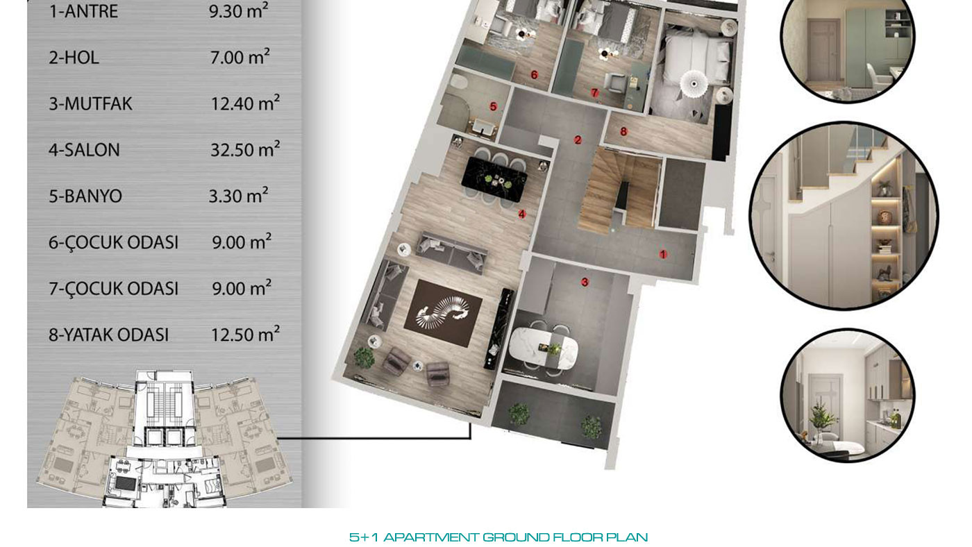 Sea View Apartments with Various Social Amenities in Antalya - 78686