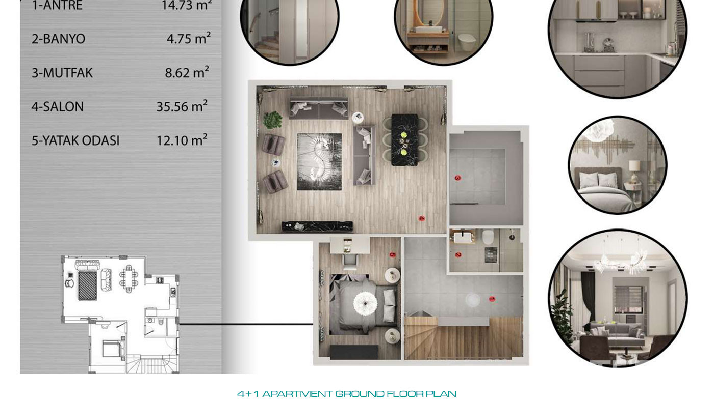 Sea View Apartments with Various Social Amenities in Antalya - 78688