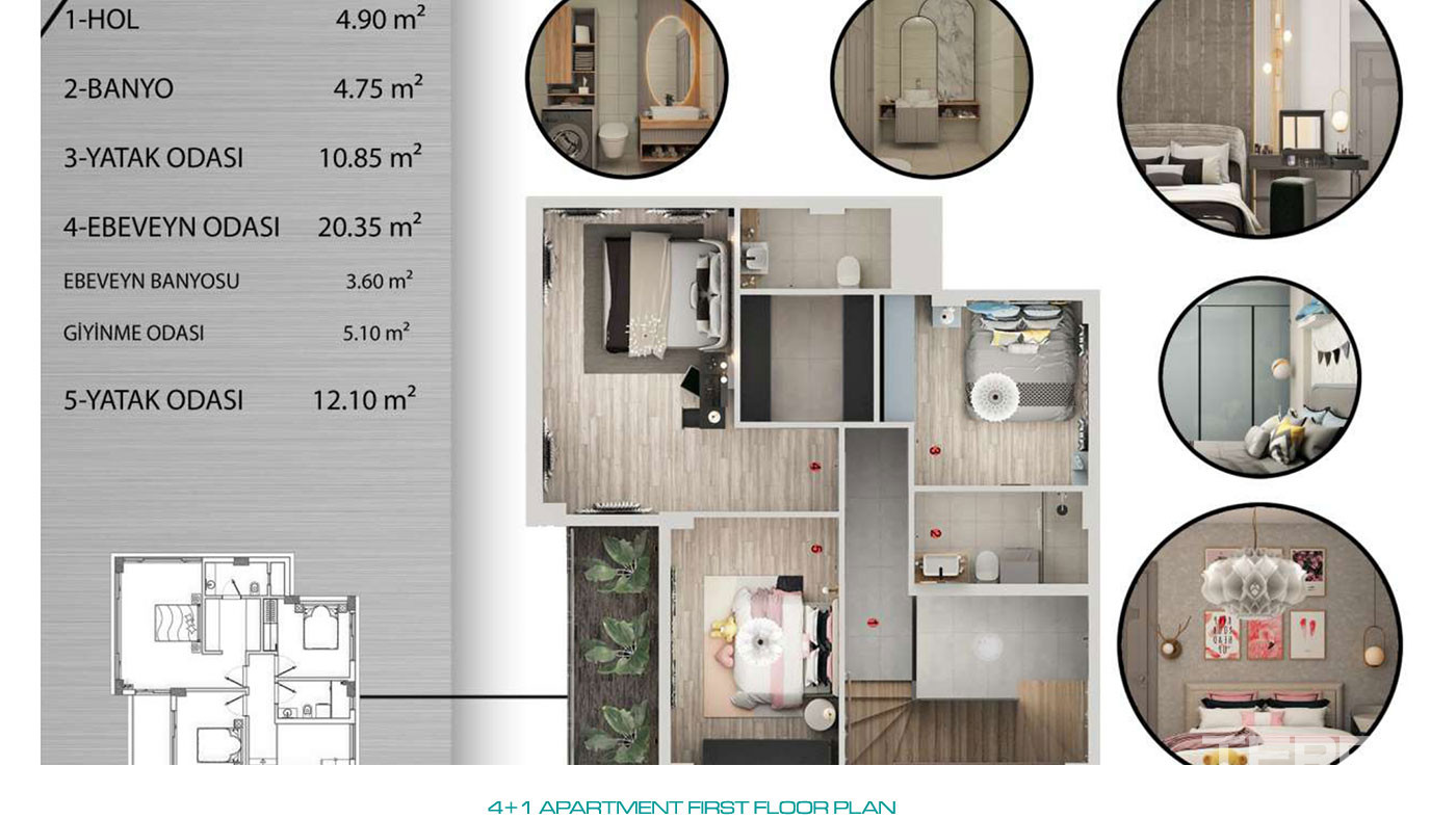Sea View Apartments with Various Social Amenities in Antalya - 78689
