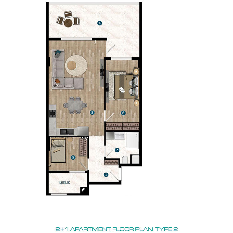Antalya Apartments Near the Amenities in Kepez - 79036