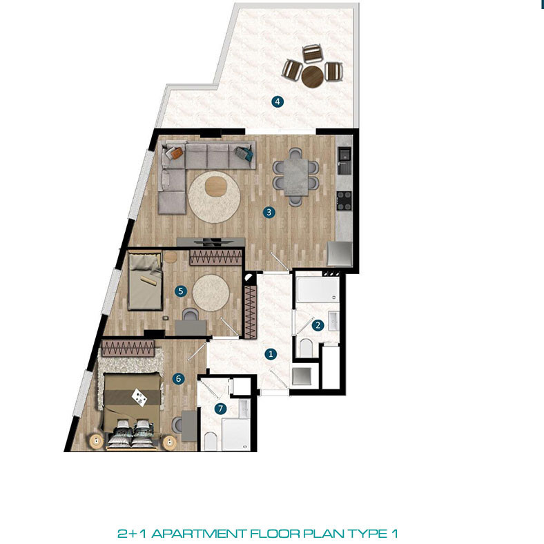 Antalya Apartments Near the Amenities in Kepez - 79038