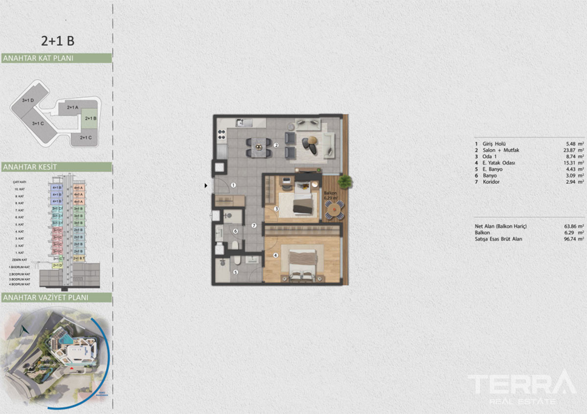 Luxe Apartments for Sale with Bosphorus View in İstanbul, Beşiktaş - 98845