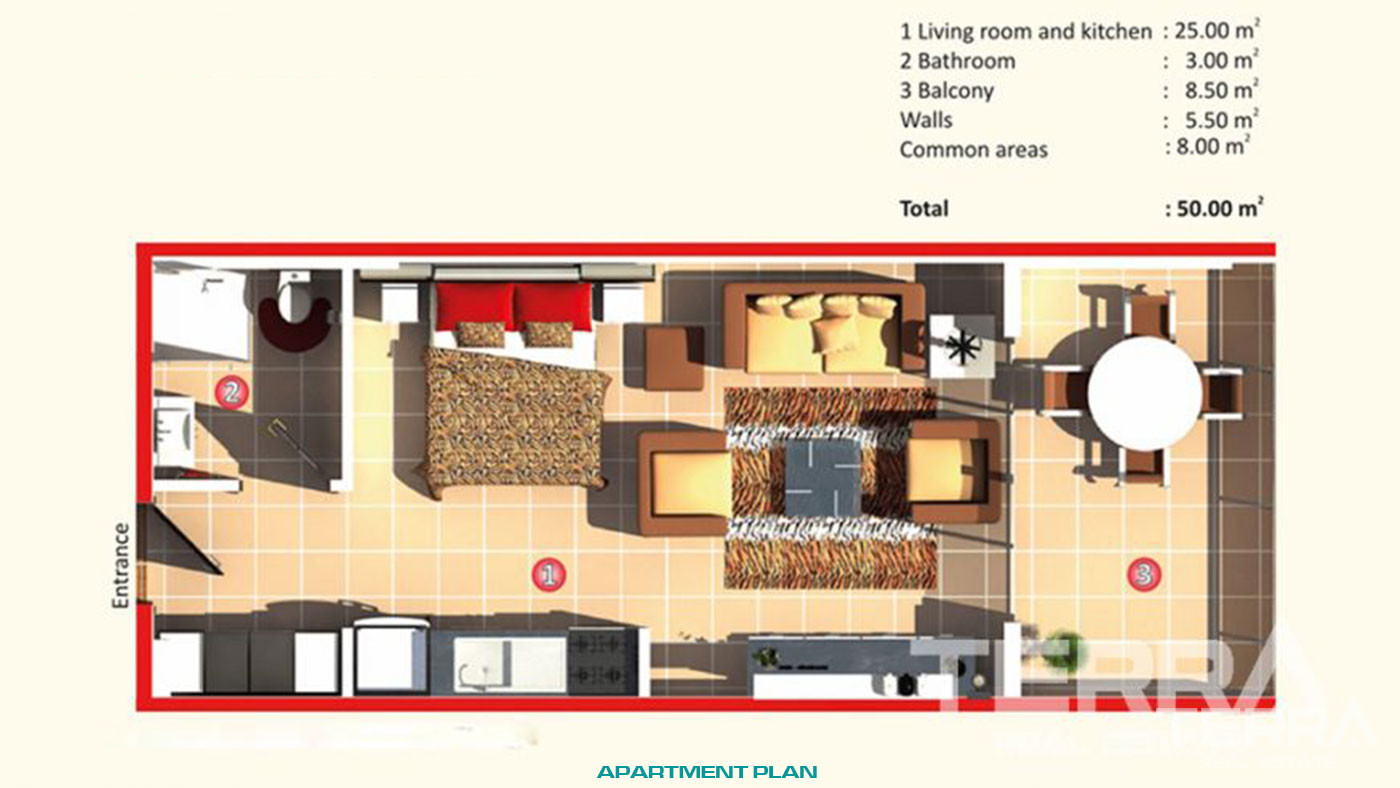 Exclusive Azura Park Apartment with Modern Design in Mahmutlar - 79516