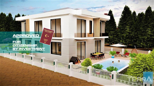 5+1 Detached Villa Offering Turkish Citizenship in Antalya, Döşemealtı