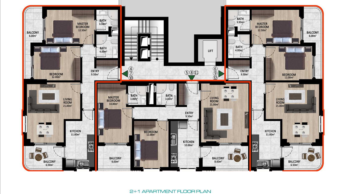 Multiple Social Facilities from Comfortable Gazipaşa Apartments - 79746