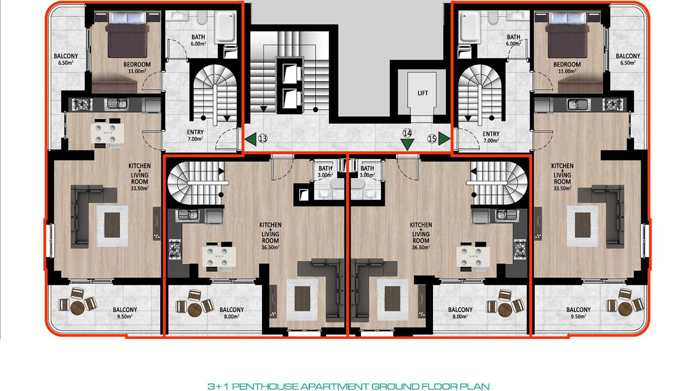 Multiple Social Facilities from Comfortable Gazipaşa Apartments - 79747