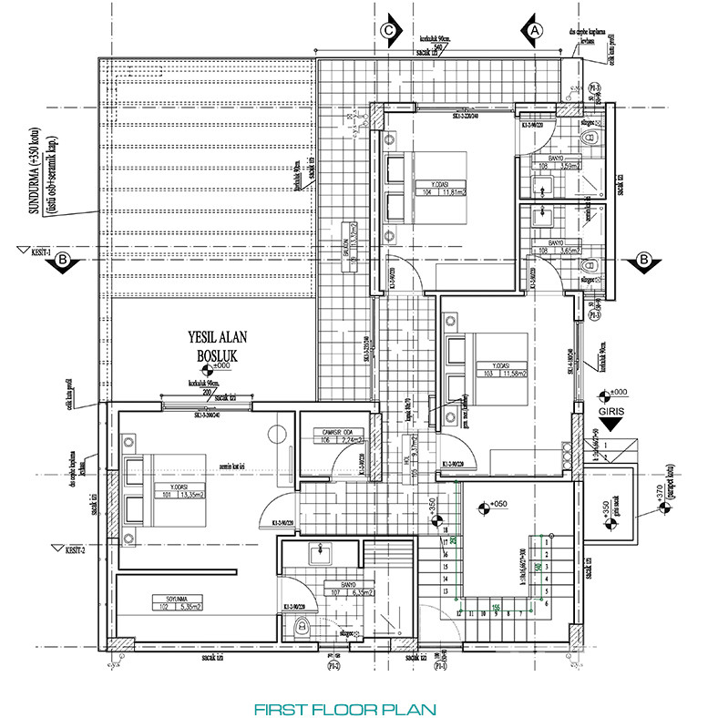 Элитная 4+1 вилла в 550 м от пляжа в Кемере, Анталия - 79846