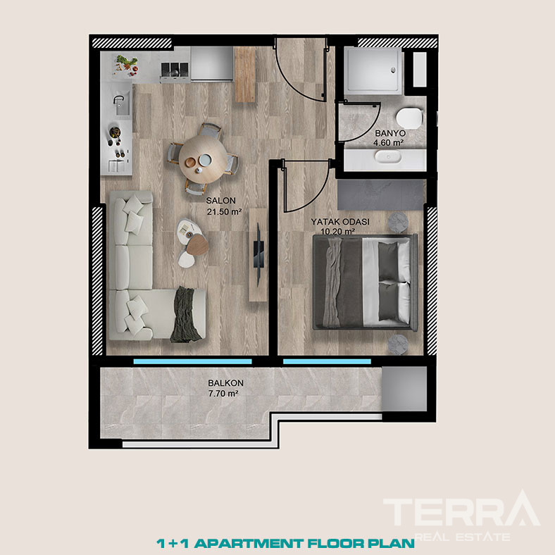 Investment Apartments with Underfloor Heating in Mezitli, Mersin - 79864