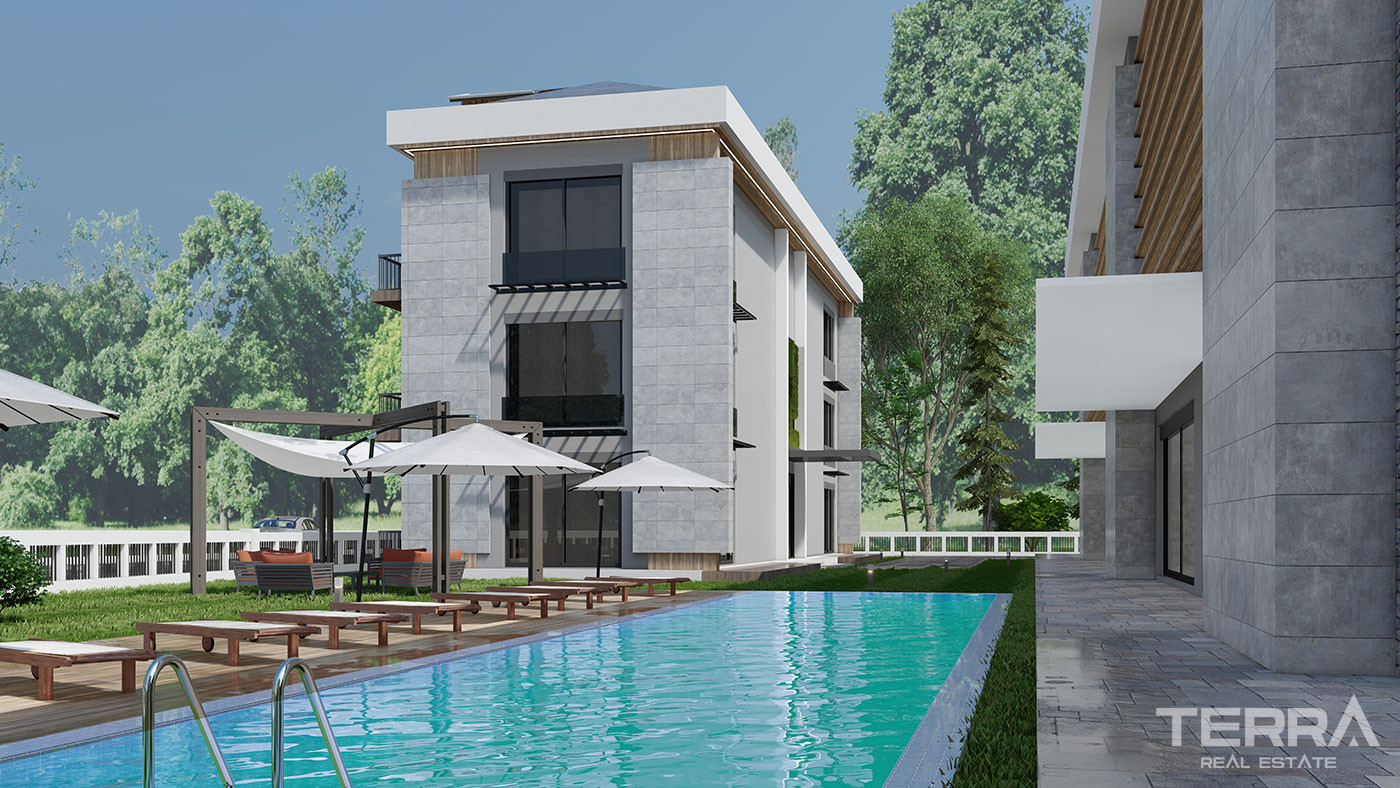 Apartamenty w Kemer w niskiej zabudowie z widokiem na przyrodę - 80093