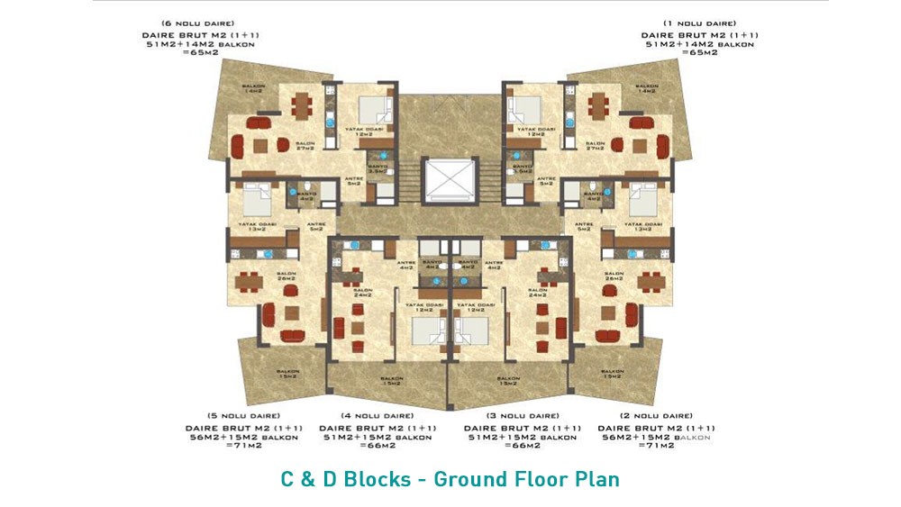 Crystal Nova Apartments i Oba, Alanya - 3348
