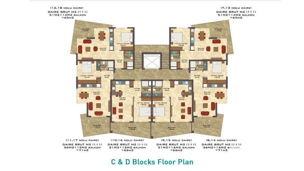 Crystal Nova Apartments i Oba, Alanya - 3350