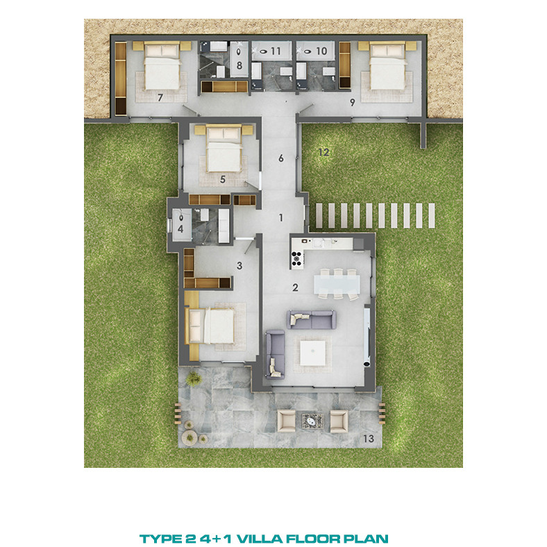 Complex of Contemporary Sea View Villas in Bodrum - 80465