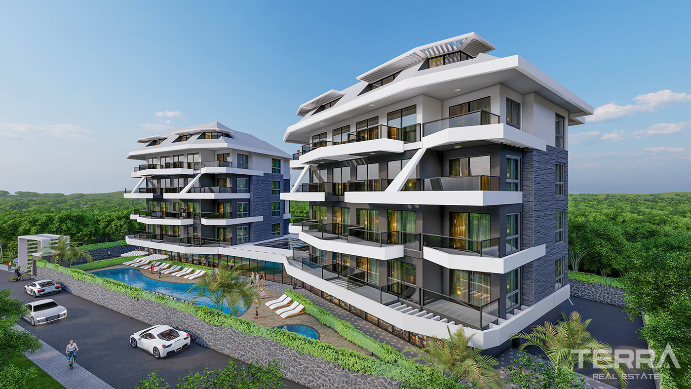 Citizenship Approved Apartments in a Serene Area of Oba, Alanya - 80475