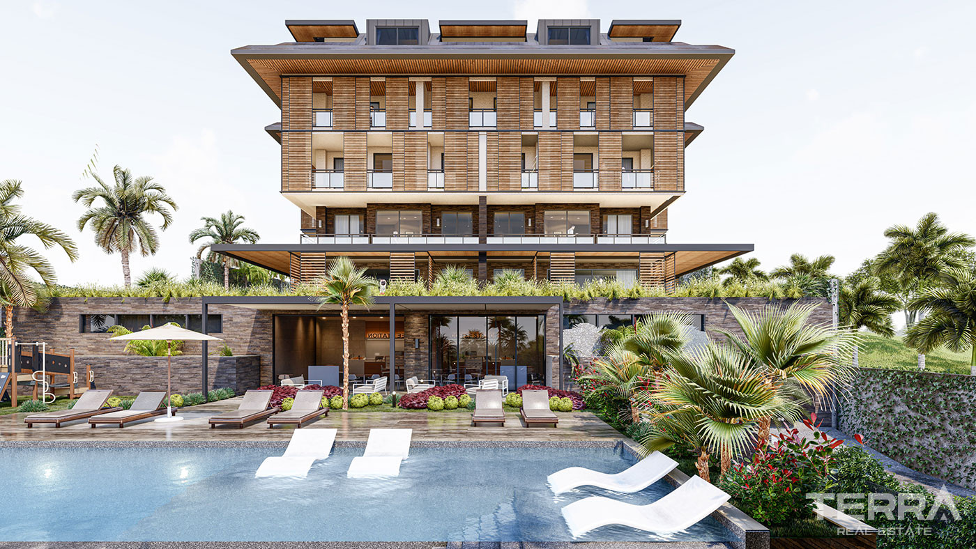 Exklusiva lägenheter nära centrum i Cikcilli, Alanya, Turkiet - 80697