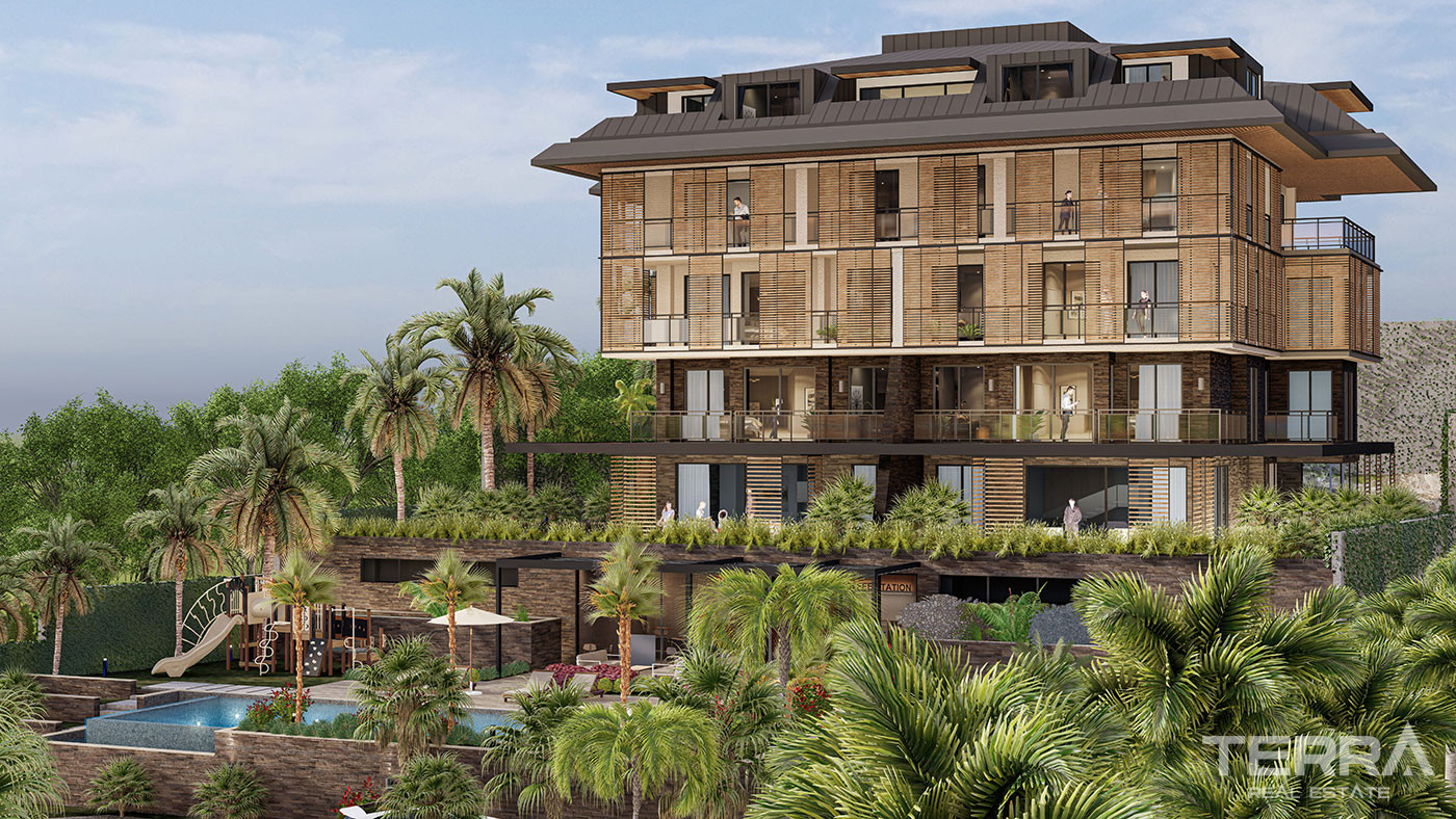 Exklusiva lägenheter nära centrum i Cikcilli, Alanya, Turkiet - 80698