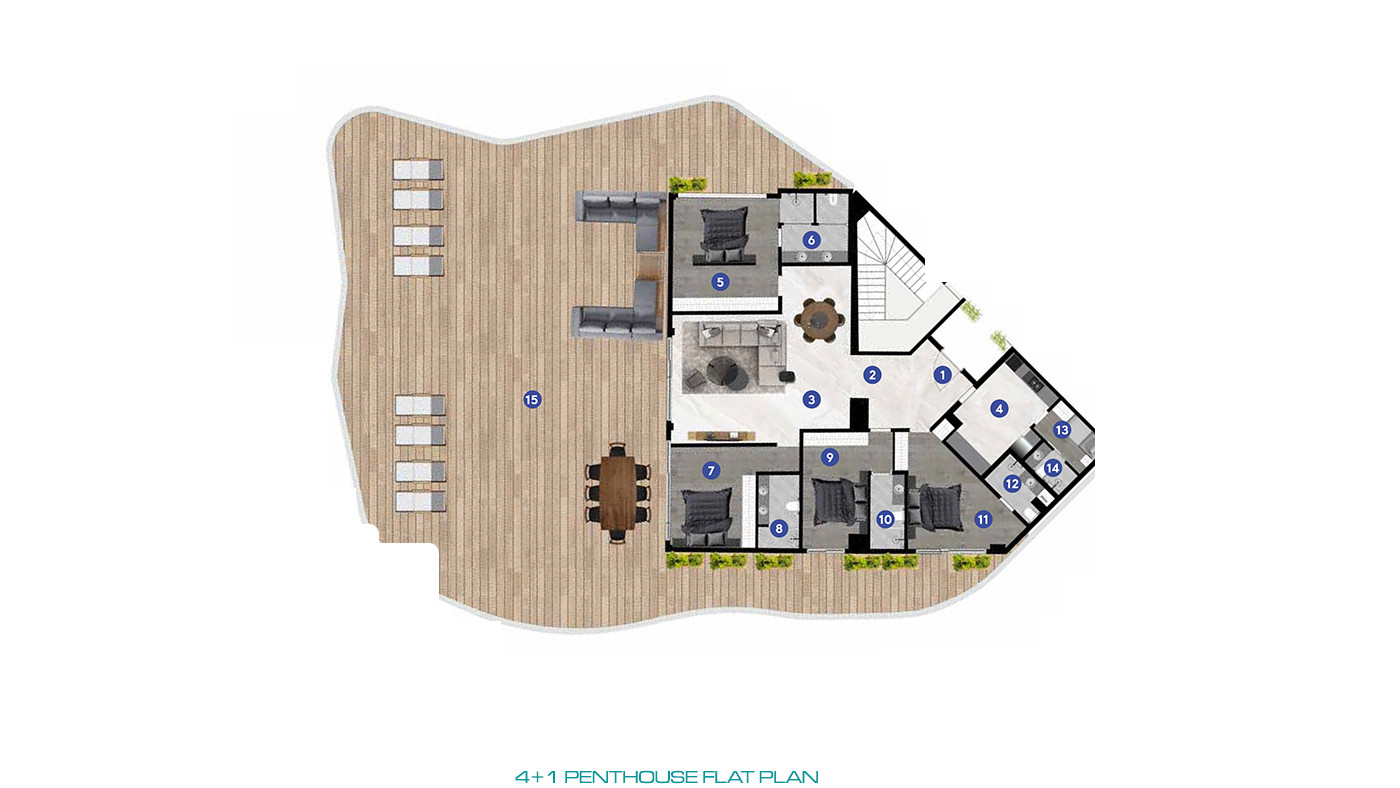 Seba Mare Gündoğan — Seafront Flats for Sale in Bodrum - 80846